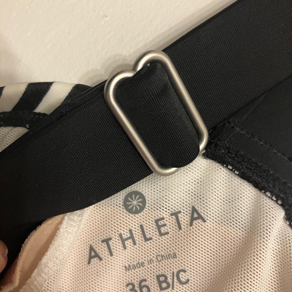 ATHLETA swim dress 36B/C striped wired support removable liners medium - Picture 5 of 6